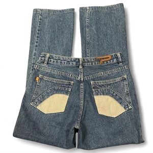 Y2K Blue Straight Leg Jeans with pocket details